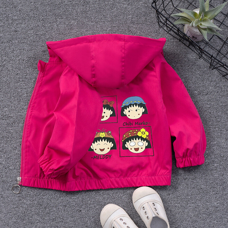여아용 오버코트 재킷, 바람막이 겉옷, 사랑스러운 용수철, 가을 코튼 플러스 사이즈, 청소년 아동복, 2024