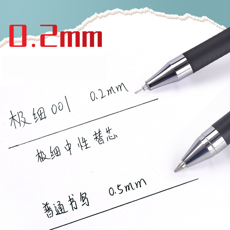 Bolígrafo de Gel Kawaii Simple para niños, suministros de escritura para la escuela y la Oficina, Papelería para estudiantes, 0,15mm, 0,2mm, 0,35mm, 4 unidades por lote