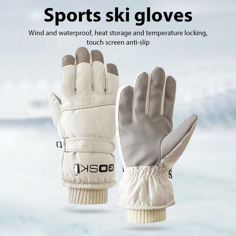 Unisex Ski Gloves -30 Degree Snowboard Mittens Touchscreen Gloves Winter Snowmobile Motorcycle Waterproof Thermal Snow Gloves