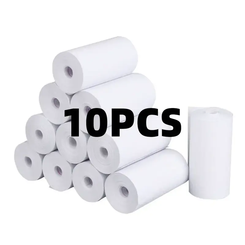 10 Rolls Thermal Paper White Children Camera Wood Pulp Instant Print Kids Camera Printing Paper Replacement Accessories Parts