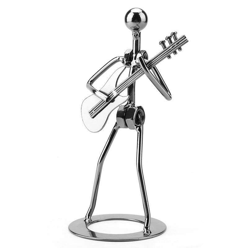 Musiker Spieler Sammler Figur Ornamente Geschenk Metall Eisen Gitarre Spieler Figuren Home Desktop-Dekoration
