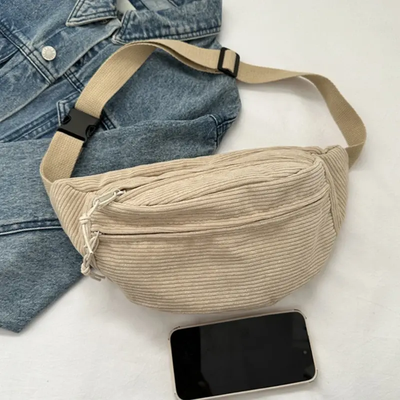 Bolsa de cintura de veludo feminina, bolsa tiracolo, Banana, Bum Belt Bags, telefone, bolsa de ombro, moda, estudante, 2024
