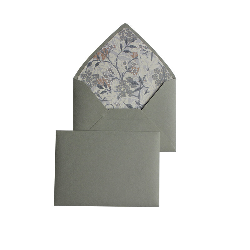 크리에이티브 빈티지 선물 봉투 모란디 컬러 안감 봉투 결혼식 초대장 봉투 115mm x 160mm