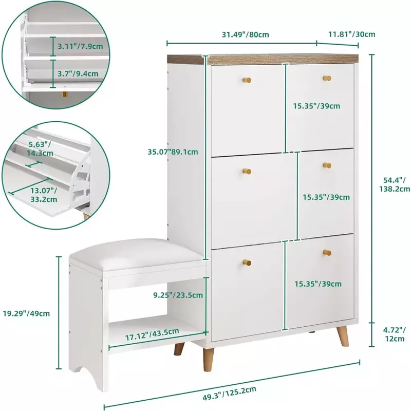 Living Room Shoe Cabinet Shoe Cabinet With 3 Flip Drawers Shoes Organizer White Freight Free Home Furniture Furnitures Rack