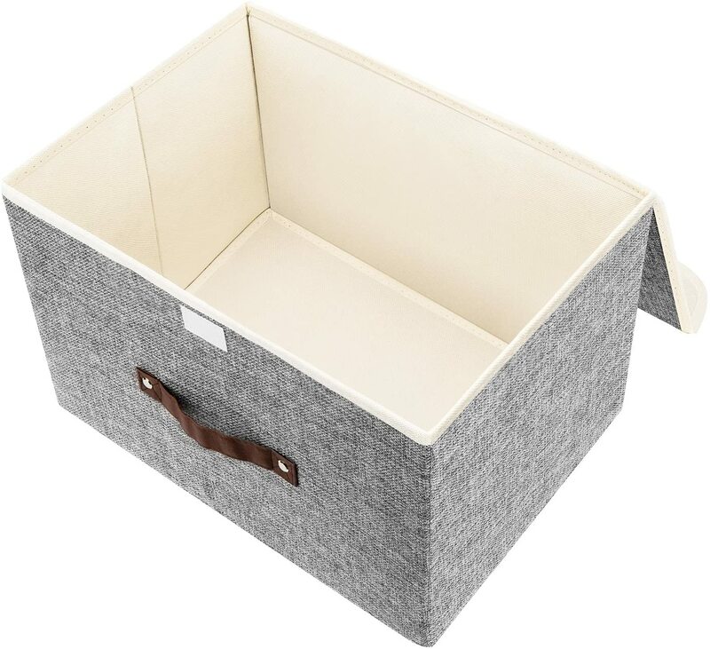 rangement organisation caixa organizadora com tampa caixa de armazenamento cesto organizador caixa organizadora Caixas de armazenamento dobráveis organizadores com tampas e cestas de armazenamento dos punhos