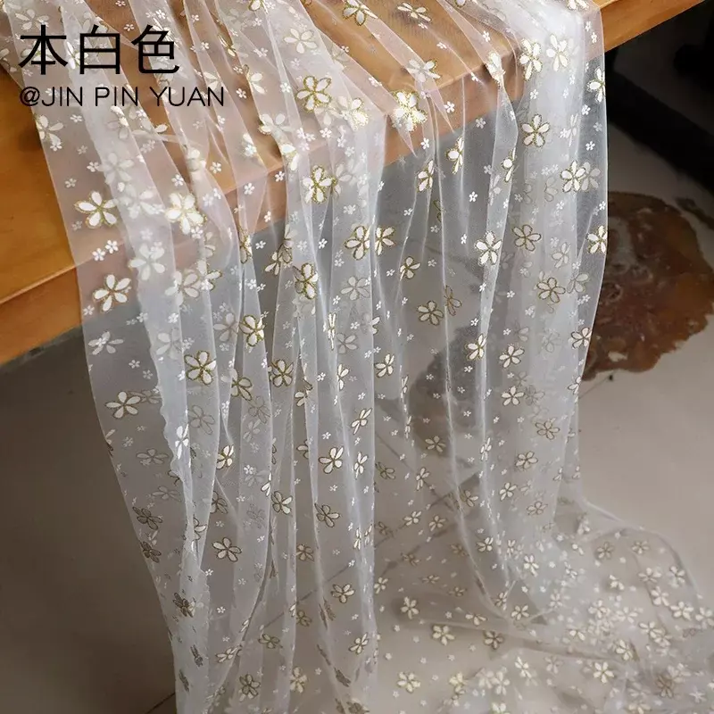 Tulle Fabric By The Meter for Clothing Dresses Diy Sewing Decorative Cloth Daisy Mesh Children Kids Cloth Soft Yarn Thin Summer