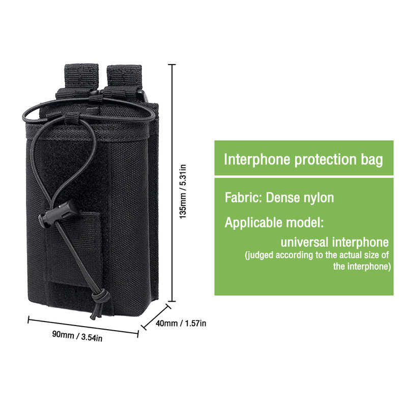 Universal Baofeng Walkie Talkie กระเป๋าไนลอนที่ใส่กระเป๋ากระเป๋าแบบพกพากลางแจ้ง Interphone CB กระเป๋าวิทยุสื่อสารสำหรับล่าสัตว์