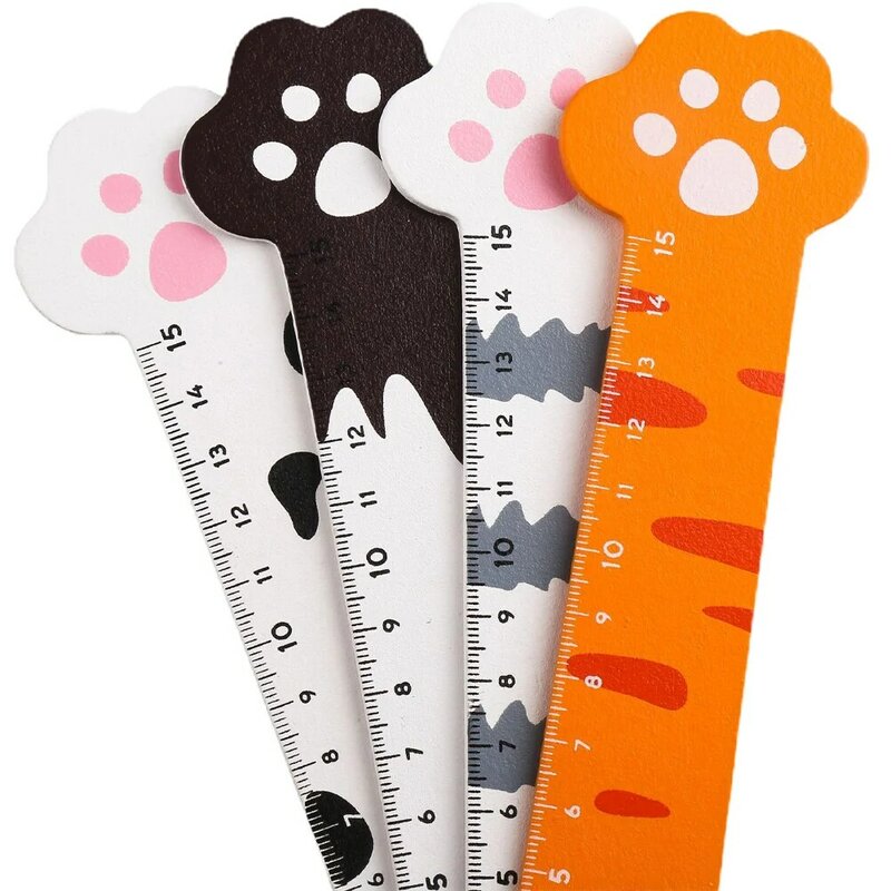 Students Cat Paw Shaped Students Convenient Student Cute Rulerss For Kidss Kids Gift Convenient Student Multi-function