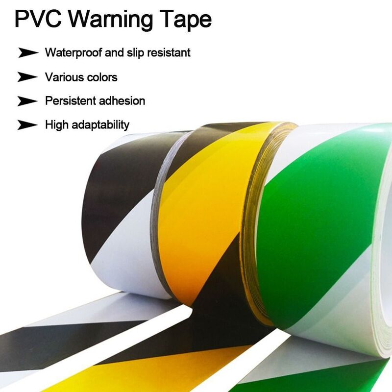 Nastro di avvertimento in PVC da 16m nastro di trazione di sicurezza impermeabile multicolore 4.8cm di larghezza scale segnaletica di posizione del pavimento adesivi forniture di sicurezza