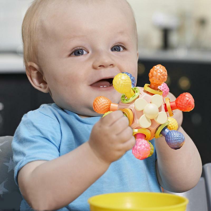 Grzechotka zabawka dziecięca Montessori zabawka edukacyjna nowonarodzona miękka gryzak piłka przeciw połykaniu zabawki sensoryczne prezenty dla niemowląt