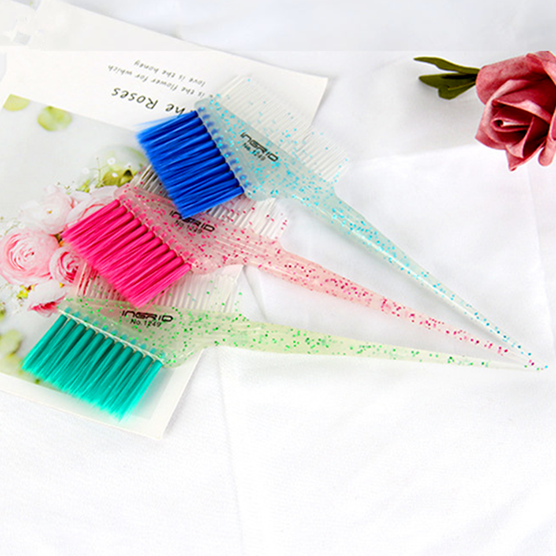 Vendita calda Glitter spazzole colorate per capelli spazzola arrotondata per capelli spazzola per tinture per capelli e pettine per tinture per capelli e ritocco di radici