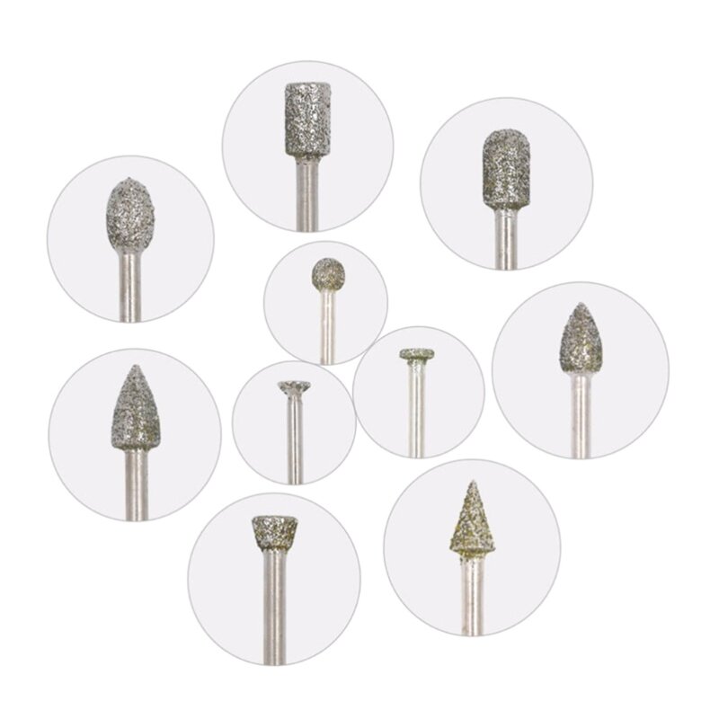 Diamond Cutting Discs for Rotary Tool 20Pcs Diamond Bur Bits 10Pcs Diamond Cutting Wheels 2Pcs Mandrels for Wood Metal