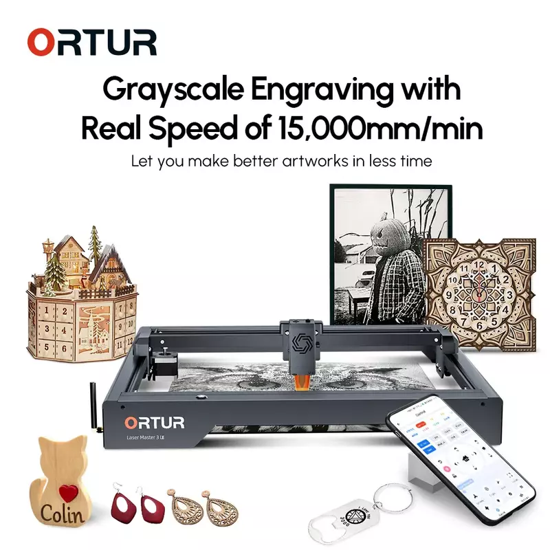 ORTUR Laser Master 3 LE 5.5W/10W Power Diode Cutter and Engraver CNC Desktop Wifi/APP Wood Printing Engraving Cutting Machine