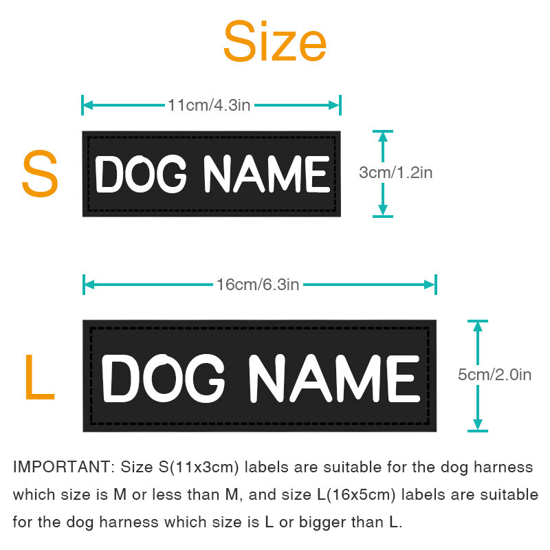 Cão personalizado Tag Nome Do Cão Personalizado K9 Harness Dog Collar Etiquetas Etiqueta Adesivos Refletivos para Arnês Do Cão Acessórios Do Cão