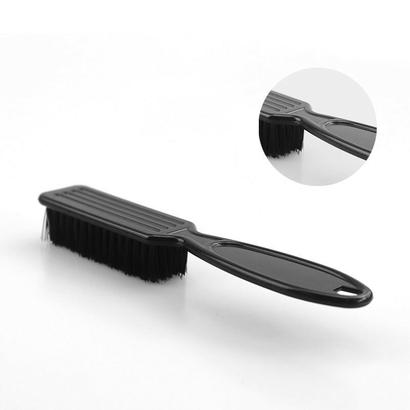 Cepillo profesional para afeitado de hombre, herramienta de limpieza de pelo suave con mango de plástico para peluquería, con forma de cabeza de aceite