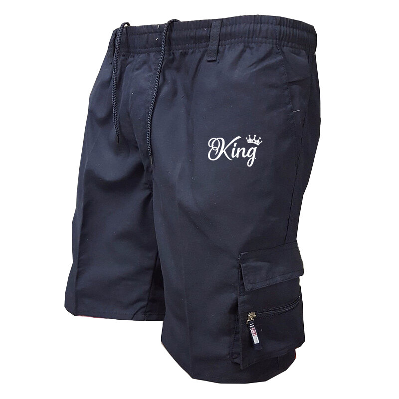 Pantalones cortos de carga para hombre, Shorts de trabajo holgados, informales con múltiples bolsillos, color sólido, verano, gran oferta
