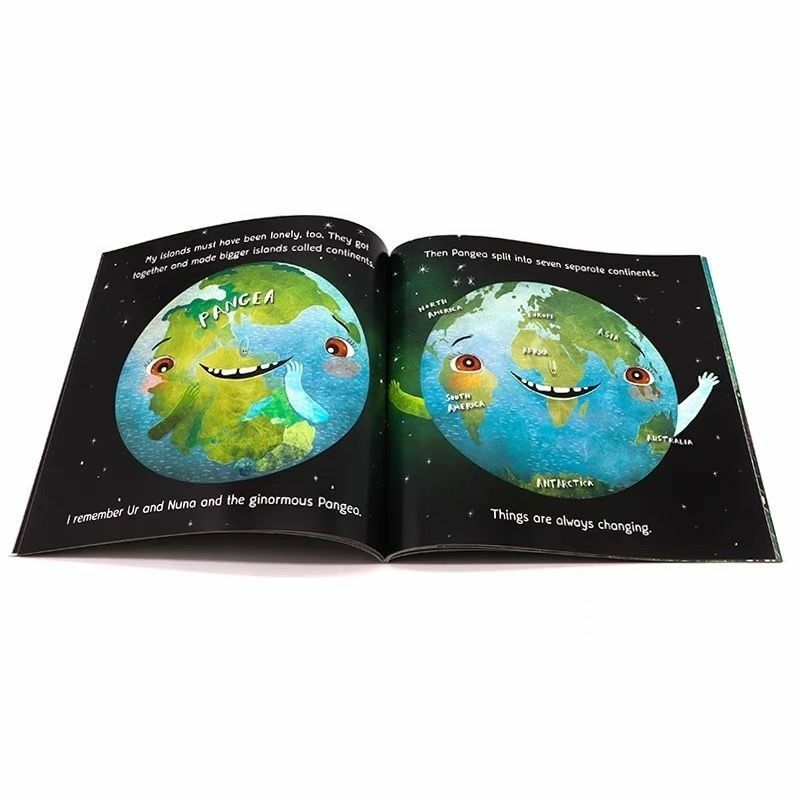 Libro de imágenes en inglés de 7 piezas, tierra, Luna, Océano, elementos, Sol, Marte, planeta del universo