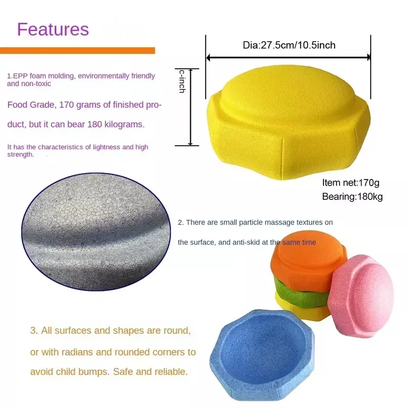 3Pcs New Children's Balance Training Foam Step Sensory Tube Assisted Outdoor Games Stacking Stones Balance Sports Baby Toys Gift