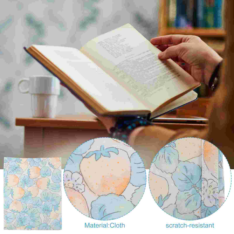 Libro de tela A5, regalos bíblicos, funda de libro hecha a mano reutilizable, Protector de libro ajustable para cuaderno, libro de cuenta de mano