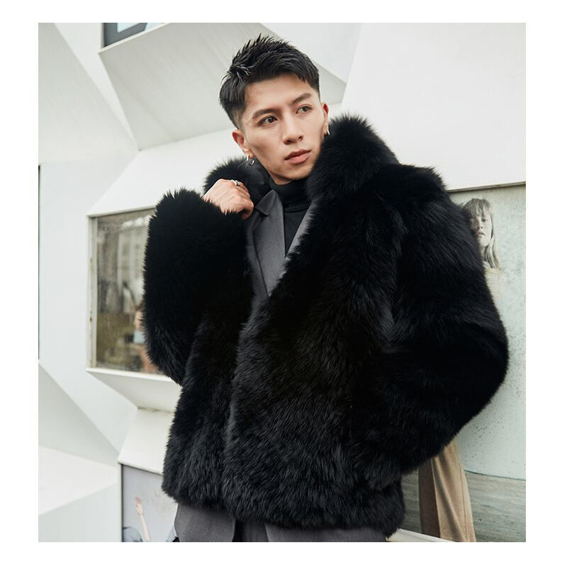 Fangtai 2023 nowa moda zimowa ciepła luksusowa naturalna prawdziwe futro z lisów męska kurtka specjalna promocja darmowa wysyłka Plus rozmiar