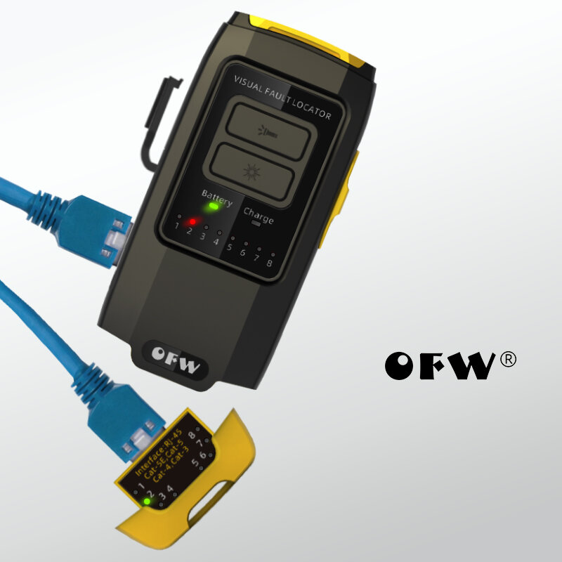 OFW Mini Visual Fault Locator Tester per cavi in fibra ottica FC/SC/ST connettore RJ45 Test del cavo Laser rosso ottico VFL