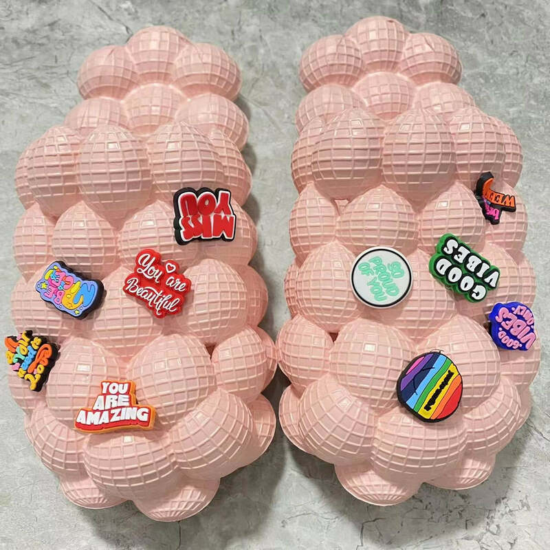 Sandalias de verano de diseñador Unisex para mujer, zapatillas de punta estrecha para exteriores, sandalias de lichi con masaje de burbujas, sandalias de moda de marca