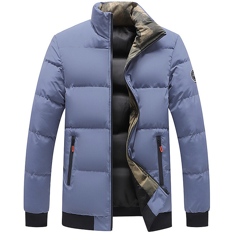 男性用ラペル付きジャケット,新しい冬のジャケット,暖かい,純粋な色,レジャーウェア,若者向けの通気性のあるコート