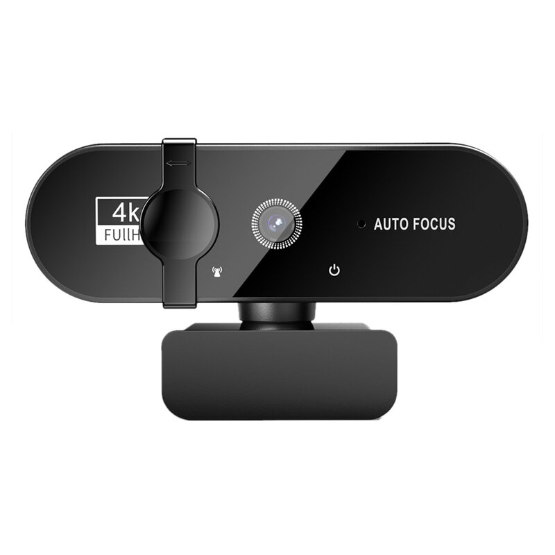 Kamera Web Mini profesional, Webcam 4K Full HD dengan mikrofon, kamera Web untuk PC komputer Laptop 4K