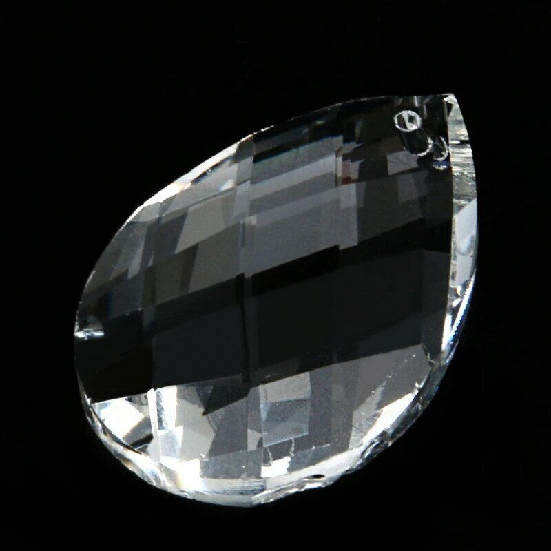 Lustre transparent à grille, 1 pièce, lampe en verre, prismes, pièces suspendues, gouttes, pendentifs 38mm