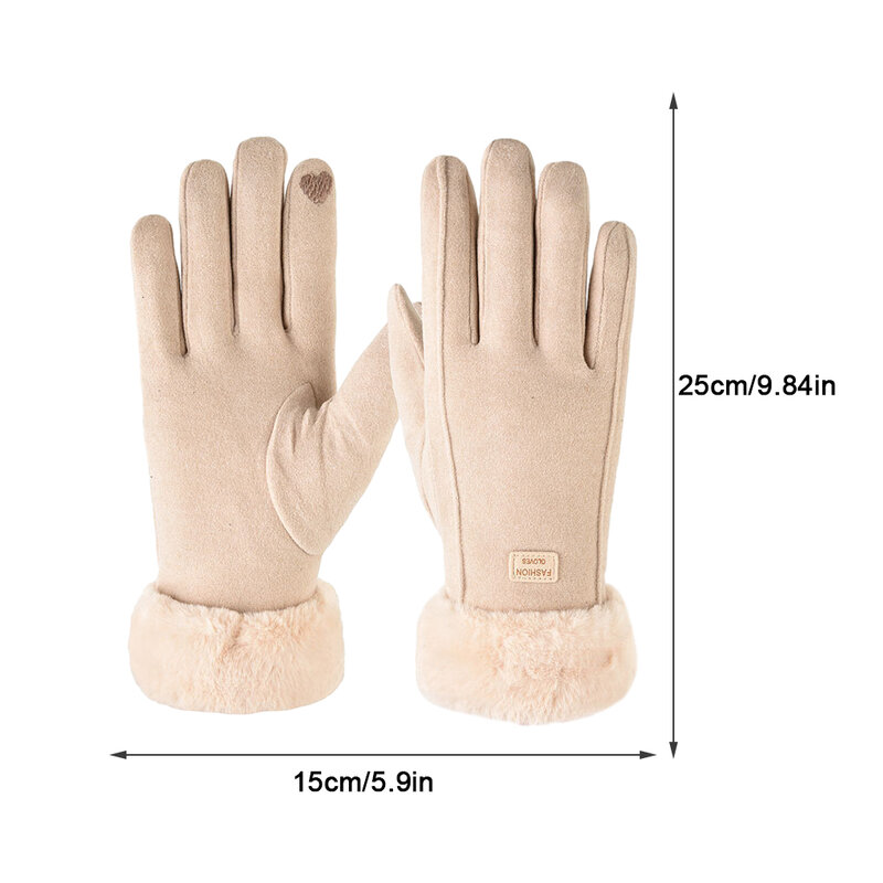 Ciepłe i wygodne damskie zimowe rękawiczki obejmują zimne rękawice ochronne wiatrowe na zewnątrz