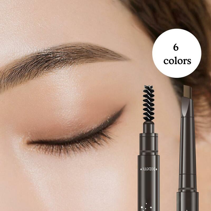 Rotating Eyebrow Pencil For Women Double Heads Natural Waterproof Long-lasting Easy Ware Eyebrow Pen 6 Color K3O5