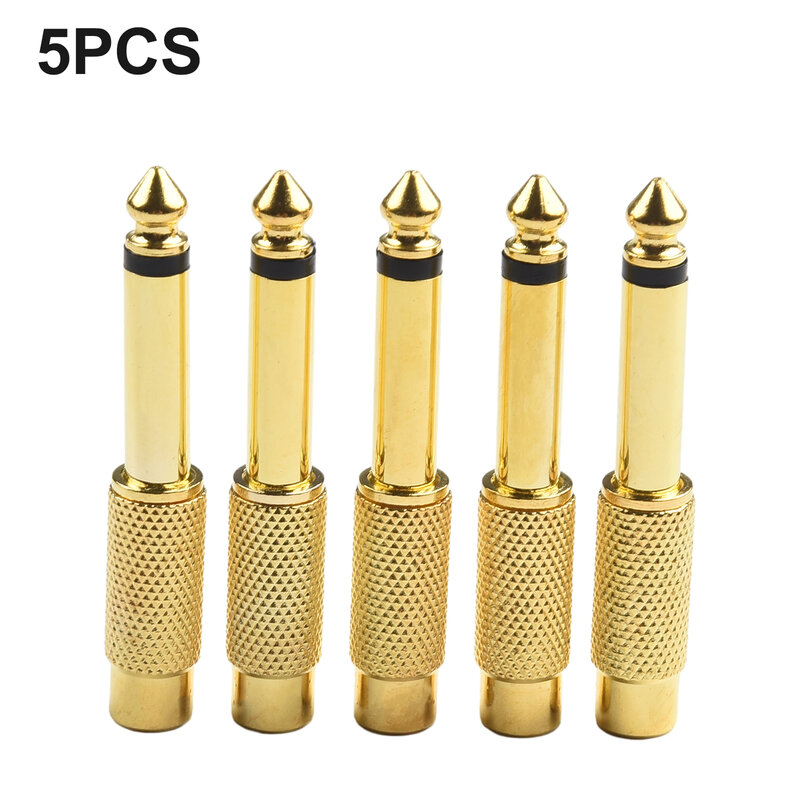 5×6.5 Convertor Gold-plated Audio Adapter Connector 6.35 To RCA Female 6.5 To AV Headphone Amplifier Audio Adapter Microphone