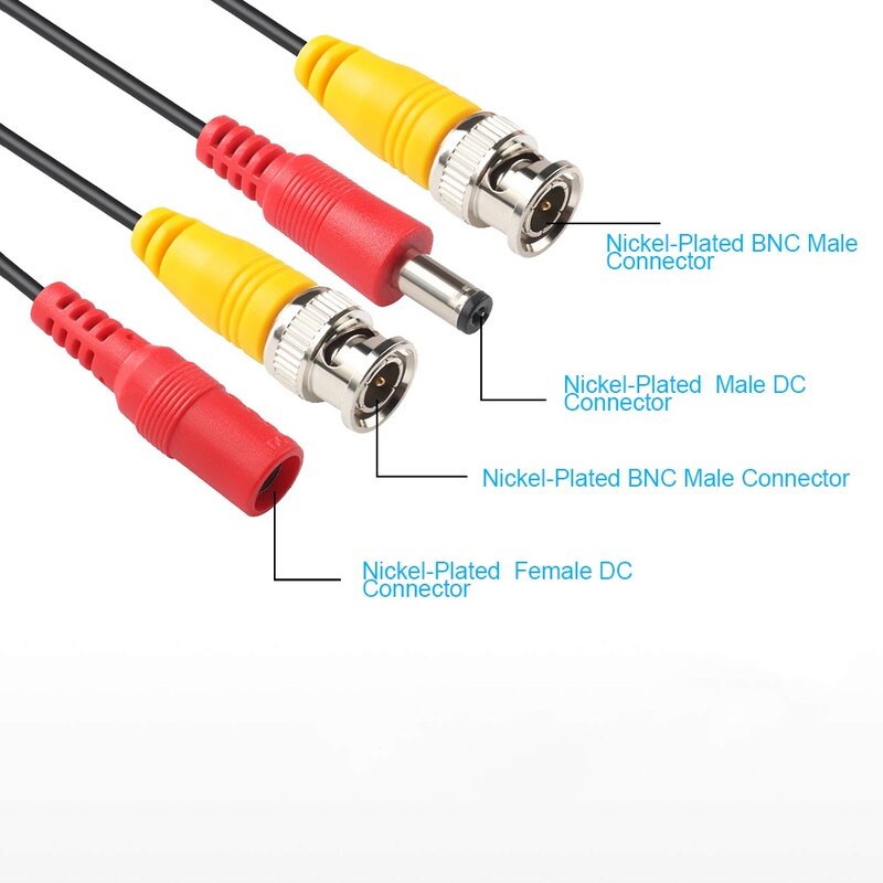 10m bnc dc 2 in 1 Kabel1080 5mp cctv Kamera kabel für Sicherheits system dvr