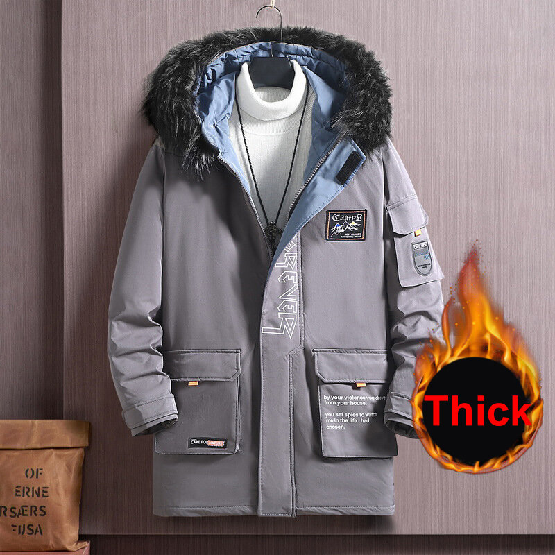 남성용 두꺼운 파카 겨울 재킷, 패션 외투, 큰 사이즈 코트, 반다나 프린트, 12XL, 11XL, 10XL