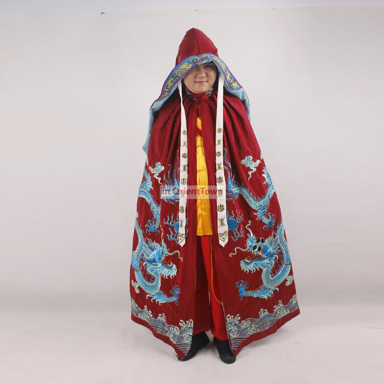 Костюм императора Пекина с вышивкой дракона, карнавальный костюм китайской Пекинской оперы, плащ