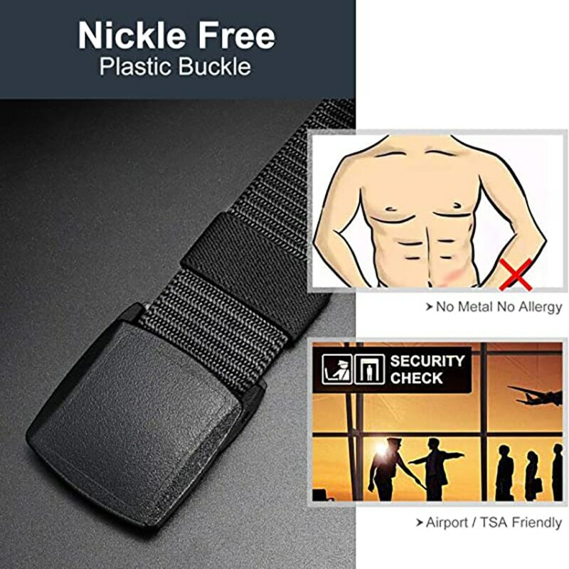 Cinturón táctico automático de nylon, cinturón de lona militar de cintura para hombre, correa de alta calidad