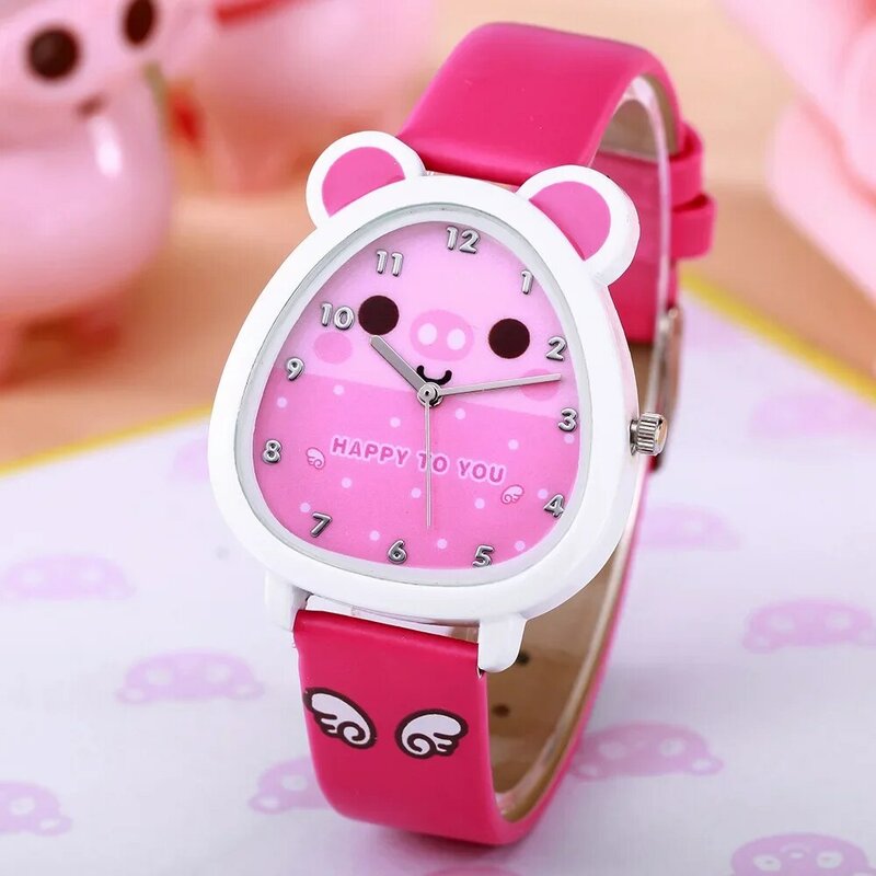 Jam tangan anak-anak lucu jam tangan kuarsa sederhana gaya Korea kartun jam tangan Digital Jelly siswa Relogio Mujer