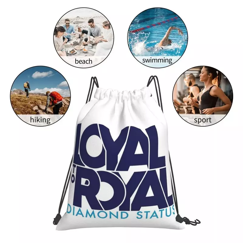 Loyal zu Royal Diamond Status Rucksäcke tragbare Kordel zug Taschen Kordel zug Bündel Tasche Sporttasche Bücher taschen für Mann Frau