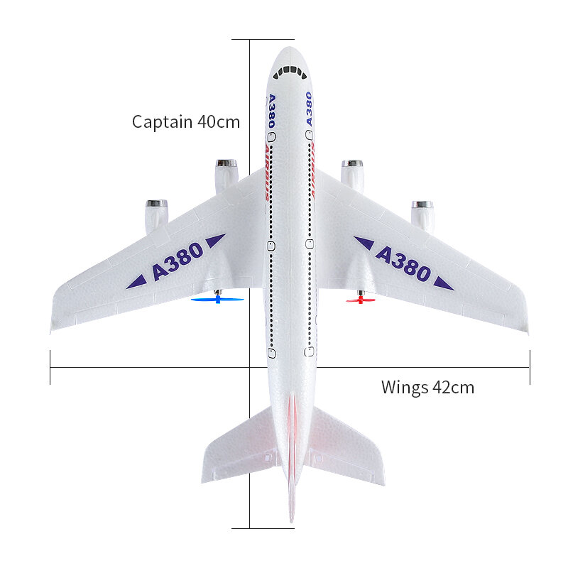 원격 조종 Rc 비행기, A380 글라이더 2.4G, 2 채널 RC 비행기, 쉬운 비행 원격 조종 전투기, Rc 항공기 자이로
