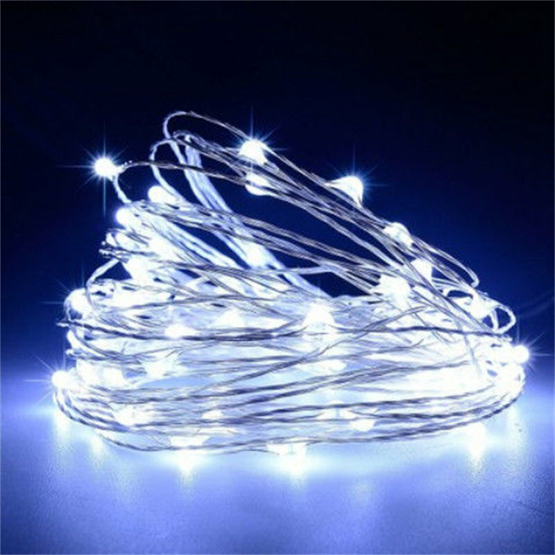 Lampu Tali LED USB 5M/10M Lampu Peri Kawat Tembaga untuk Lampu Dekorasi Pernikahan Dalam Ruangan Kamar Tidur Garland Natal