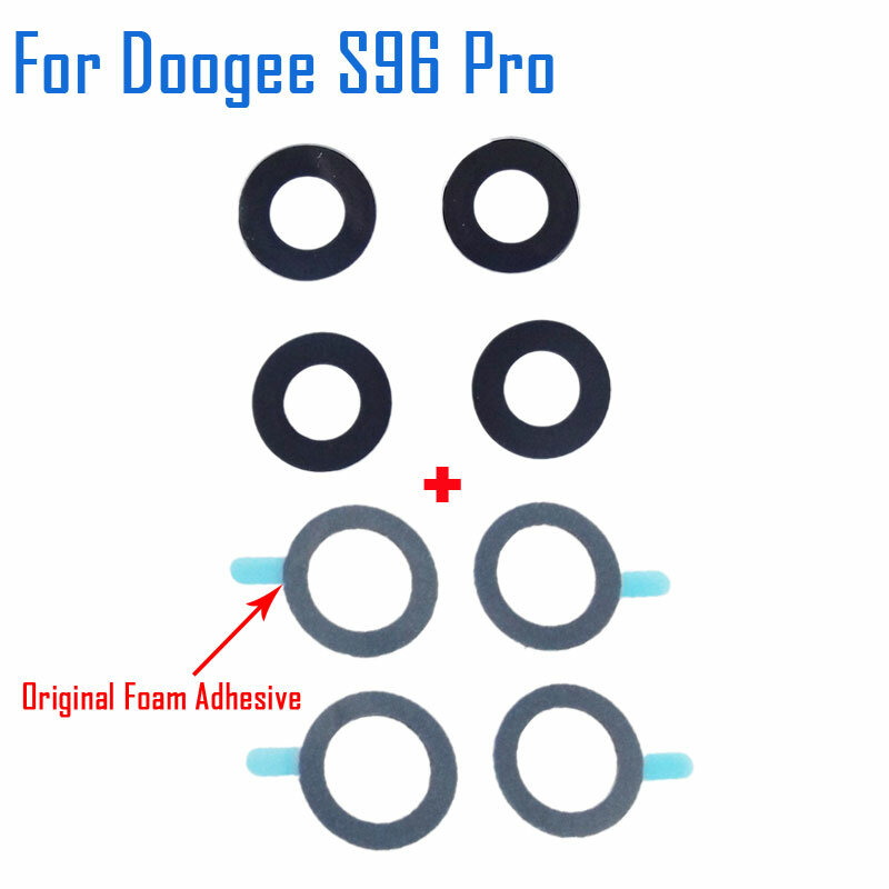DOOGEE S96 Pro Asli Baru Penutup Kaca Lensa Kamera Belakang + Bagian Aksesori Pengganti Busa Perekat untuk DOOGEE S96 Pro