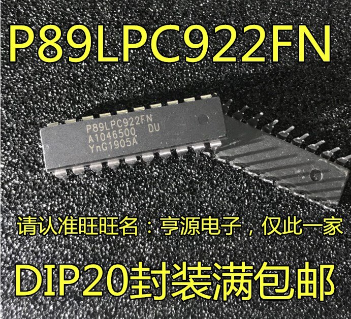 5pcs original novo microcontrolador P89LPC922FN LPC922FN chip P89LPC922 DIP-20