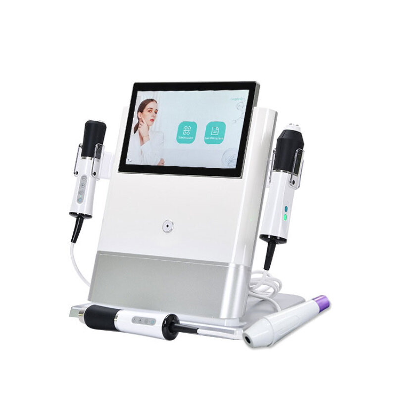 Analizador de análisis de la piel 4 en 1, máquina de cápsulas para el cuidado de la piel Facial, con burbuja de oxigenación, exfoliación por chorro, Co2