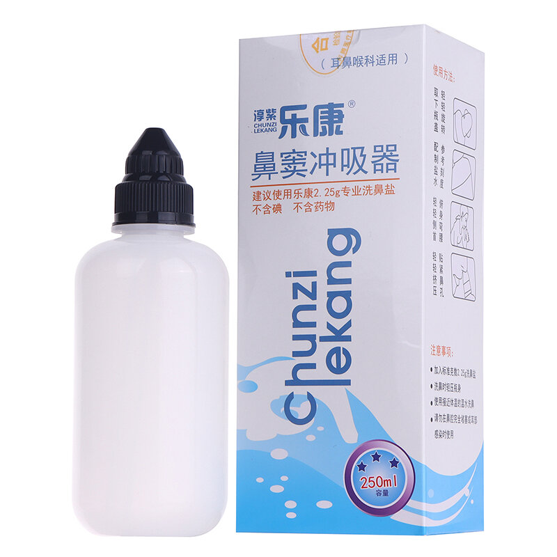 Salorie botol hidung silikon lembut, 250ml Pot Neti untuk irigasi hidung, bilas, alergi, pereda alergi, Pembersih hidung