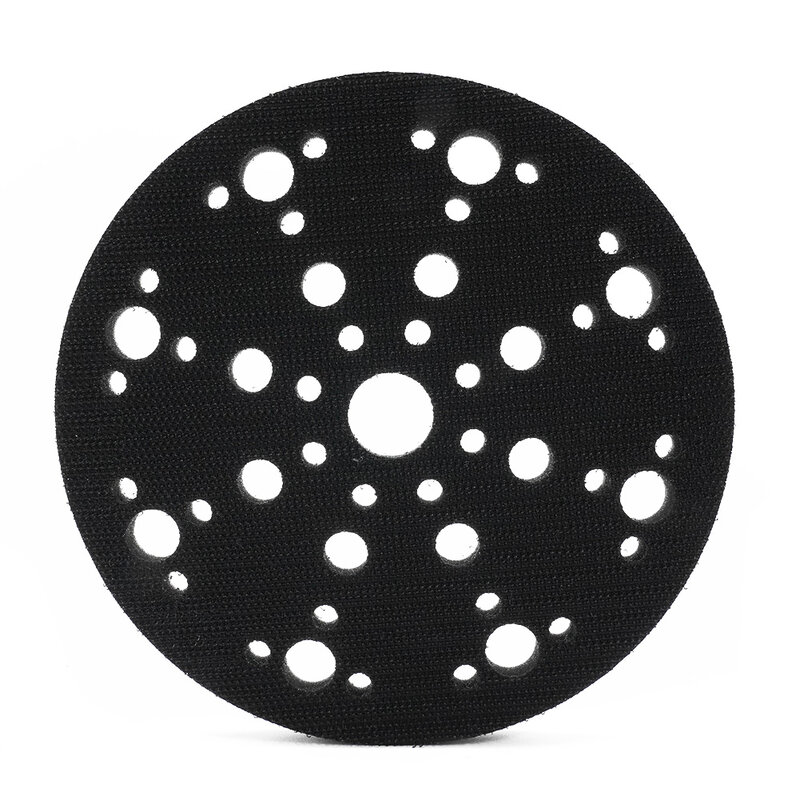 Soft Sponge Interface Pad 150mm/6" 48holes Black Total: 12mm For Sander Backing Pads Buffer High Quality