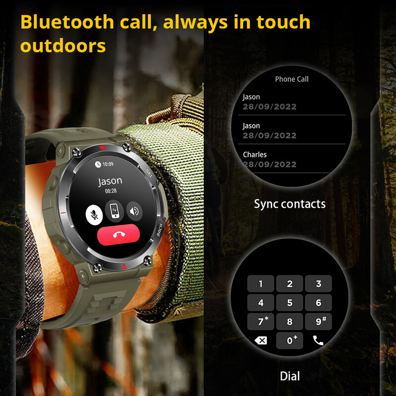 COLMI V70 남성용 스마트워치, 초대형 HD 아몰레드 스크린, 블루투스 통화 시계, 건강 및 피트니스 추적 스마트워치