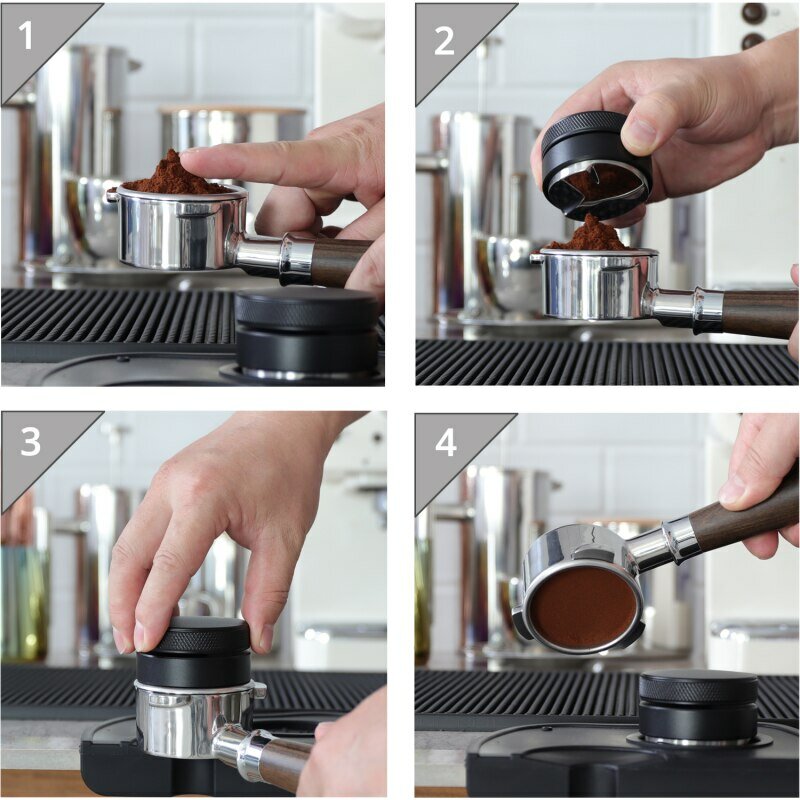 เครื่องบดกาแฟขนาด51/53/58มม. เครื่องบดกาแฟ3มุมลาดแทมเปอร์จำหน่ายกาแฟเอสเปรสโซ่อุปกรณ์ชงกาแฟ