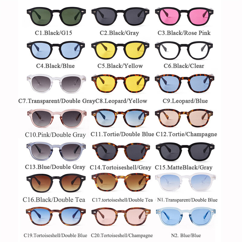 STORY Vintage Rivet Tortoiseshell Round Sunglasses Women Men 2022 Brand Design Retro Yellow Blue Lens Square Sun Glasses S22728