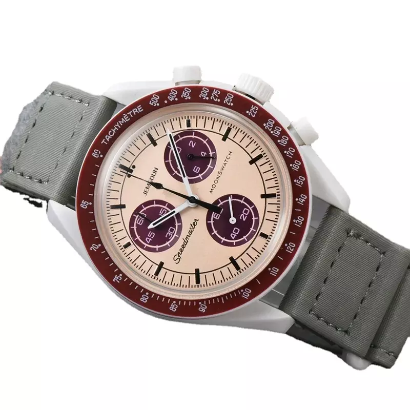 Neue Uhr Multifunktions-Kunststoff gehäuse Gewicht Mond uhren für Männer Damen Business Chronograph erkunden Planet Uhr Box enthalten
