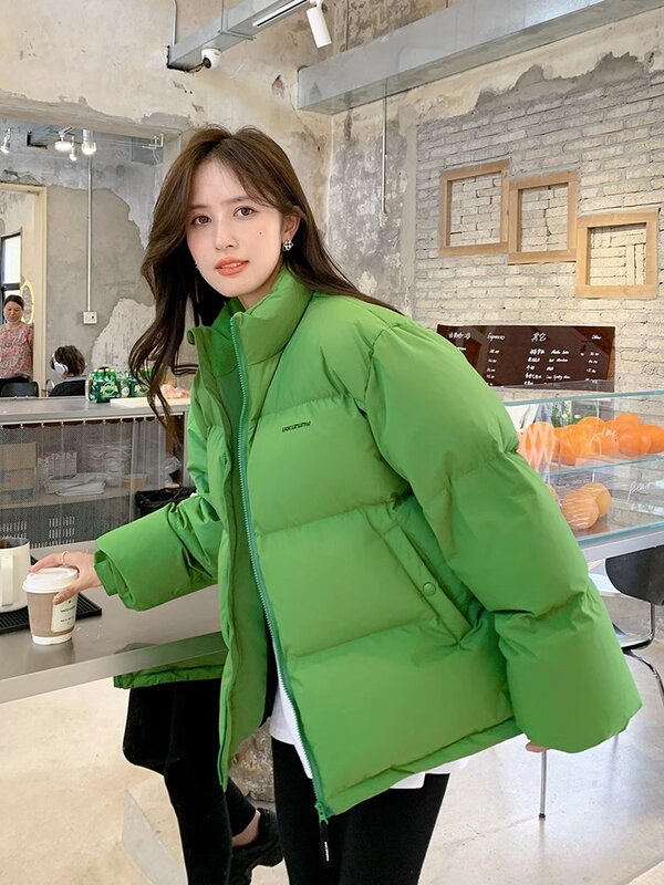 여성용 코튼 패딩 재킷, 따뜻한 방풍 코트, 한국 하라주쿠 아우터, 겨울 코트, 2023 신상